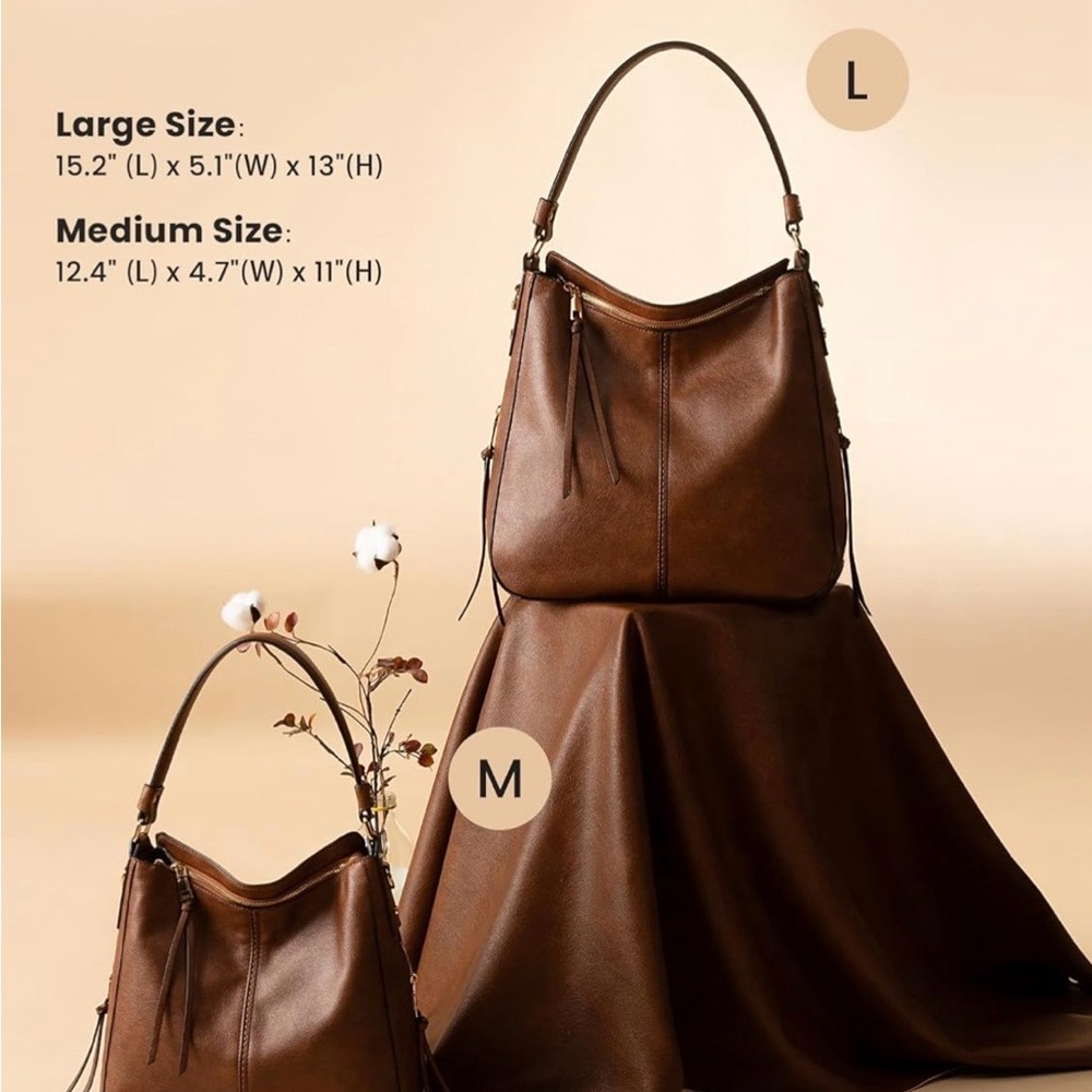 🆕 Elegant Brown Women's Bag Large-15.2 inch - Picture 6 of 8